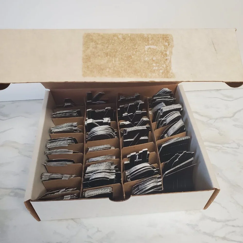 Box of 2-inch Blacky Vinyl Peel and Stick Letters and Numbers